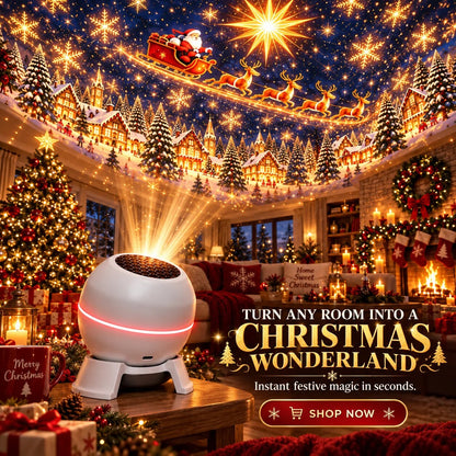 Christmas Projector – Moving Patterns, Compact Design, USB Powered — photo 3
