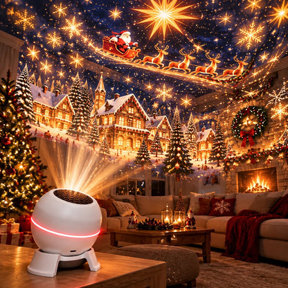 Christmas Projector – Moving Patterns, Compact Design, USB Powered — photo 1