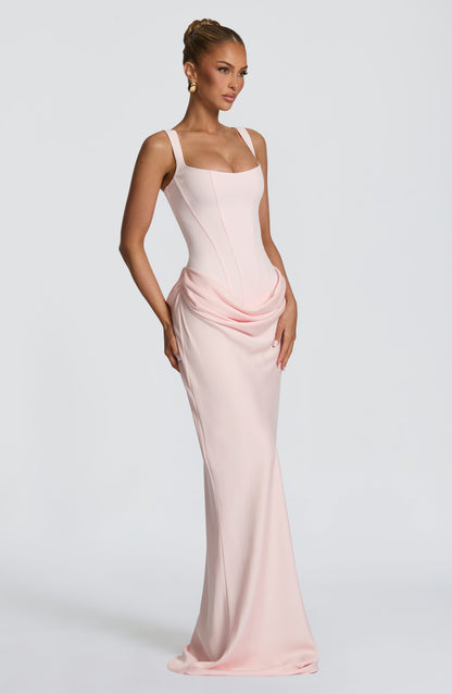Square Neck Ruched Stretch Maxi Dress — photo 14