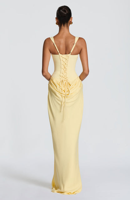 Square Neck Ruched Stretch Maxi Dress — photo 11