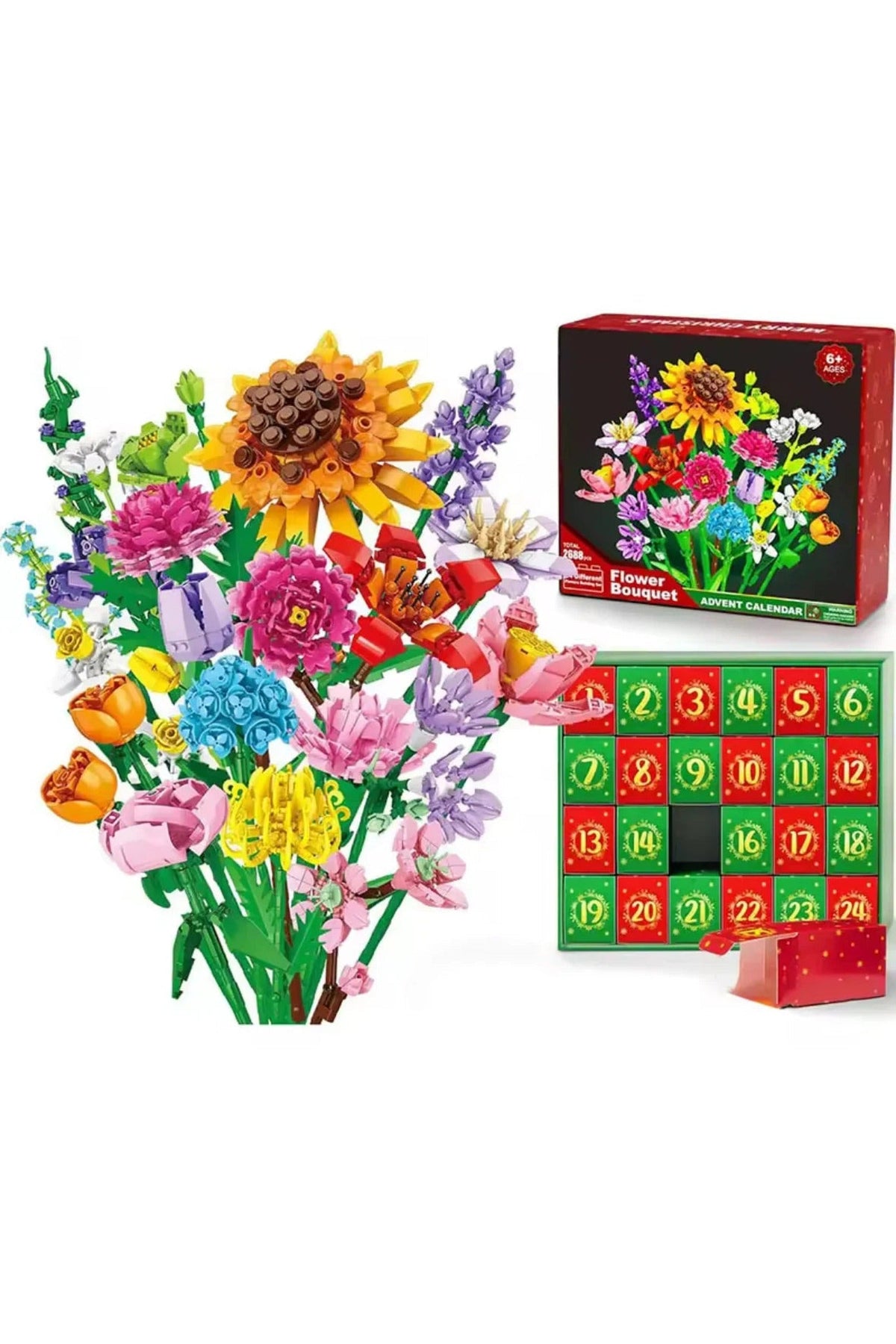 Flower Advent Calendar 2026 – 24 Building Block Flowers for a Bouquet — photo 2