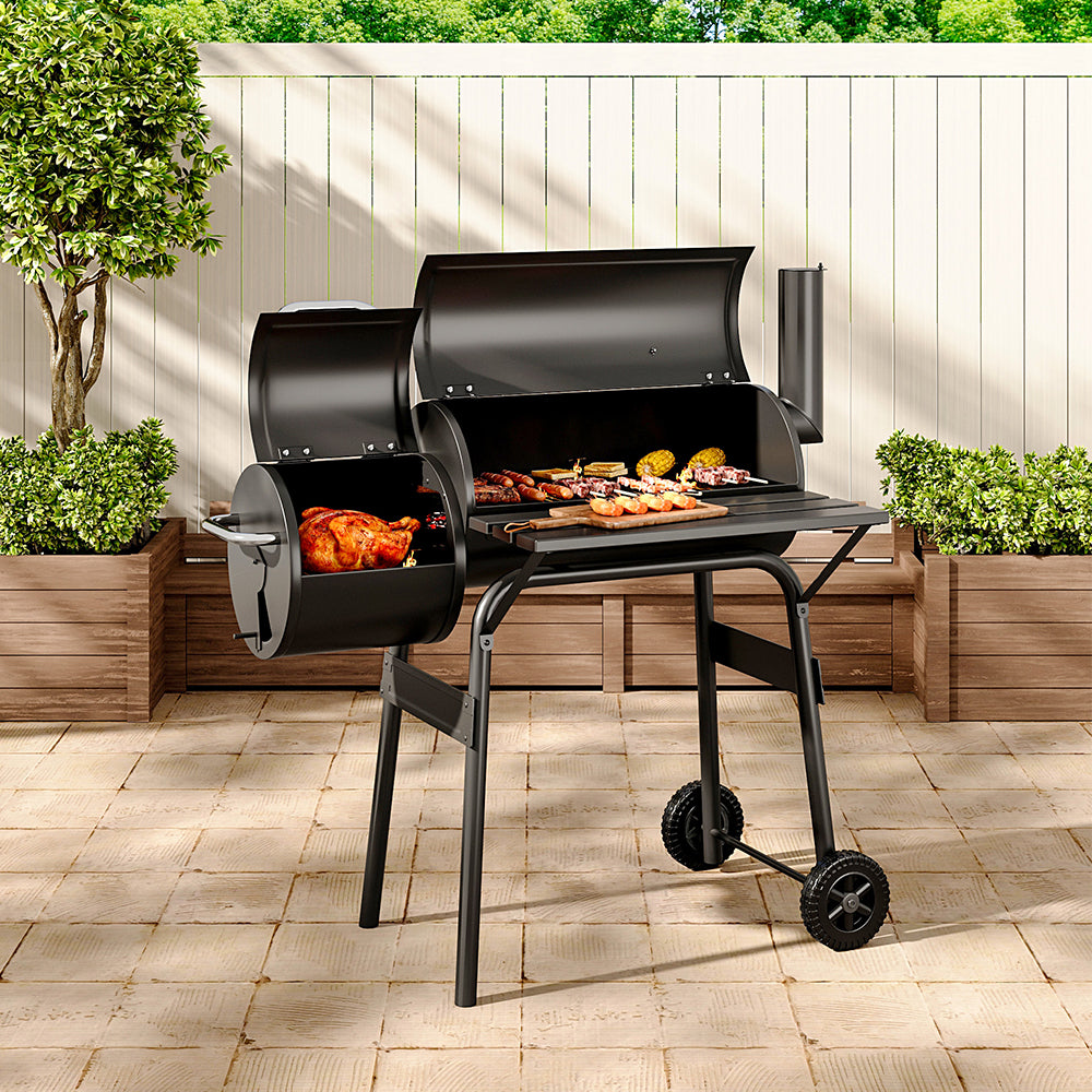 Charcoal BBQ Grill with Offset Smoker — photo 2