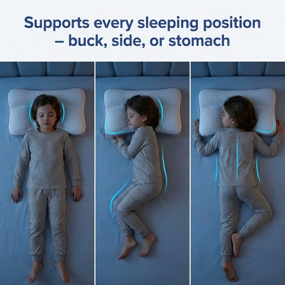 Kids Memory Foam Pillow, Ergonomic Support For Growing Sleepers — photo 6