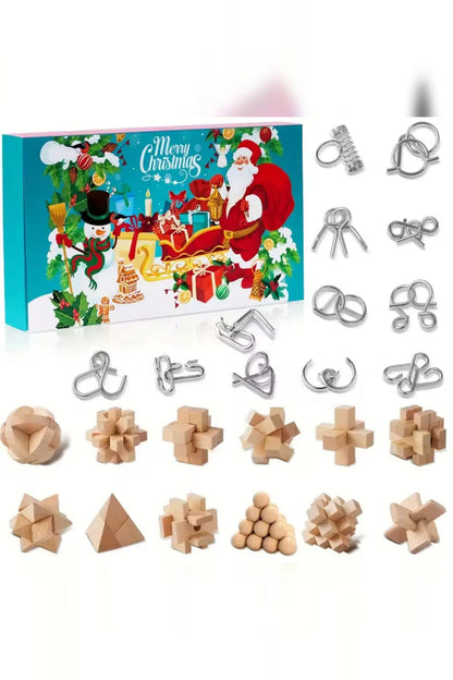 Puzzle Advent Calendar 2026 – 24 Metal and Wooden Brain Teasers — photo 1