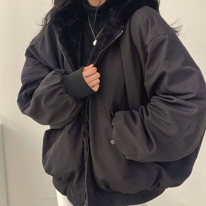 Nordspur | Hannah Women's Winter Jacket Warm Double-Layer Teddy Fleece Lining Oversized — photo 2