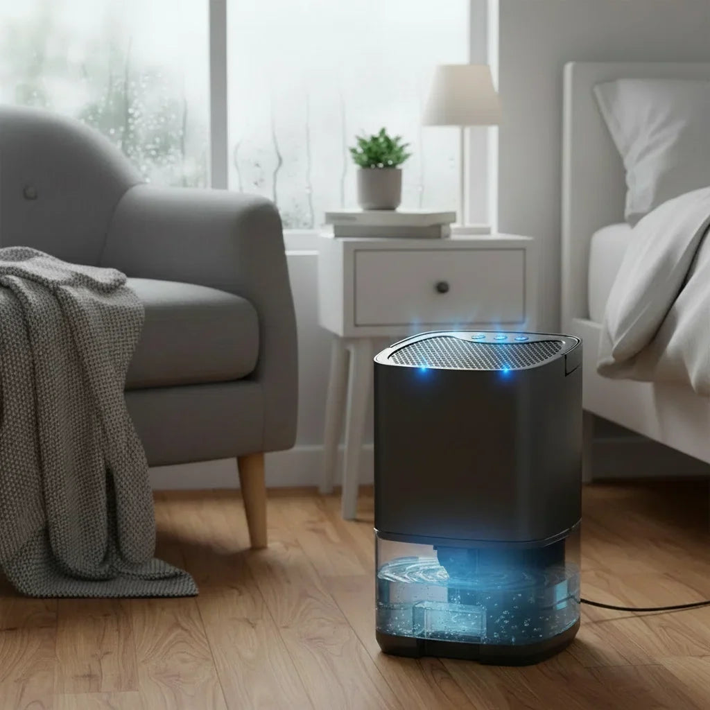 Compact Portable Home Dehumidifier with Quiet Operation & EU/US Plug Options Included — photo 2