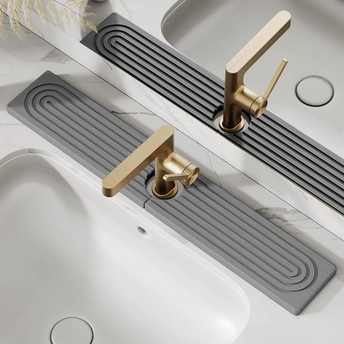 Diatomaceous Earth Faucet Splash Guard with Quick-Drying Absorbent Stone Finish — photo 2