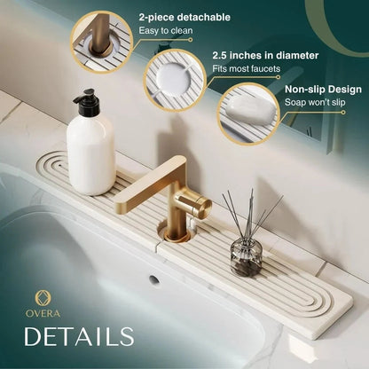 Diatomaceous Earth Faucet Splash Guard with Quick-Drying Absorbent Stone Finish — photo 7