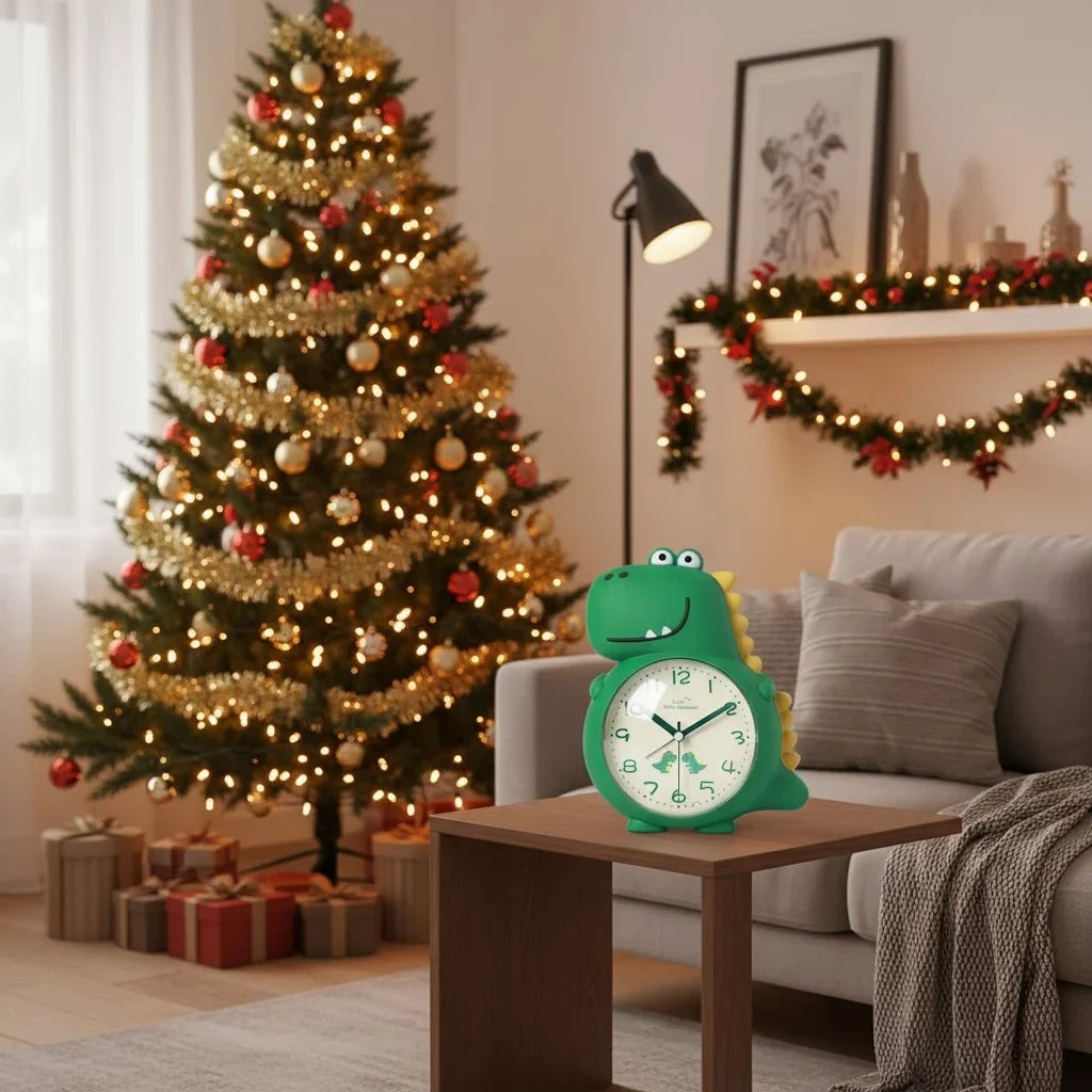 Dinosaur Alarm Clock with Analog Face and Gentle Wake-Up Light — photo 2