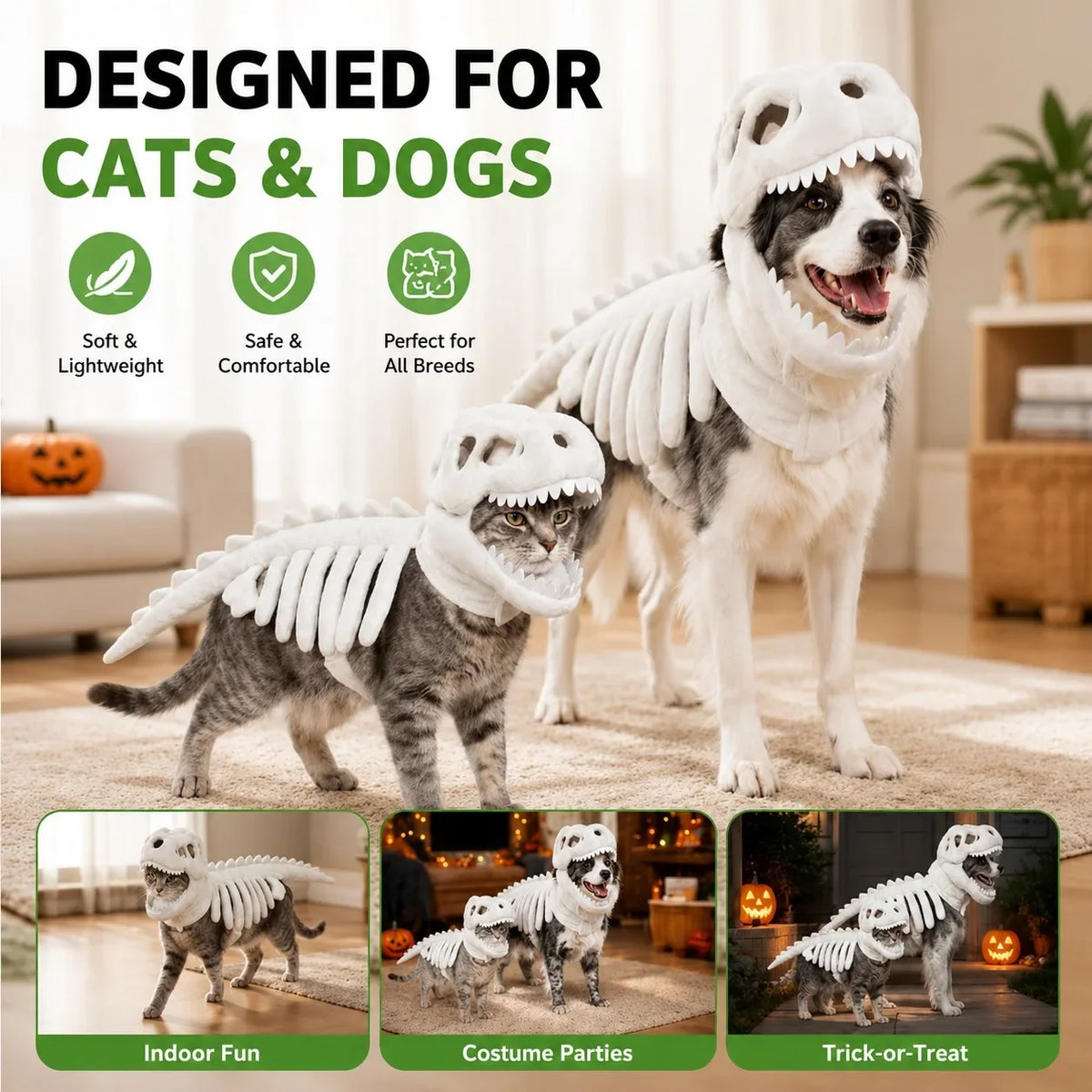 Dinosaur Skeleton Pet Costume — photo 9