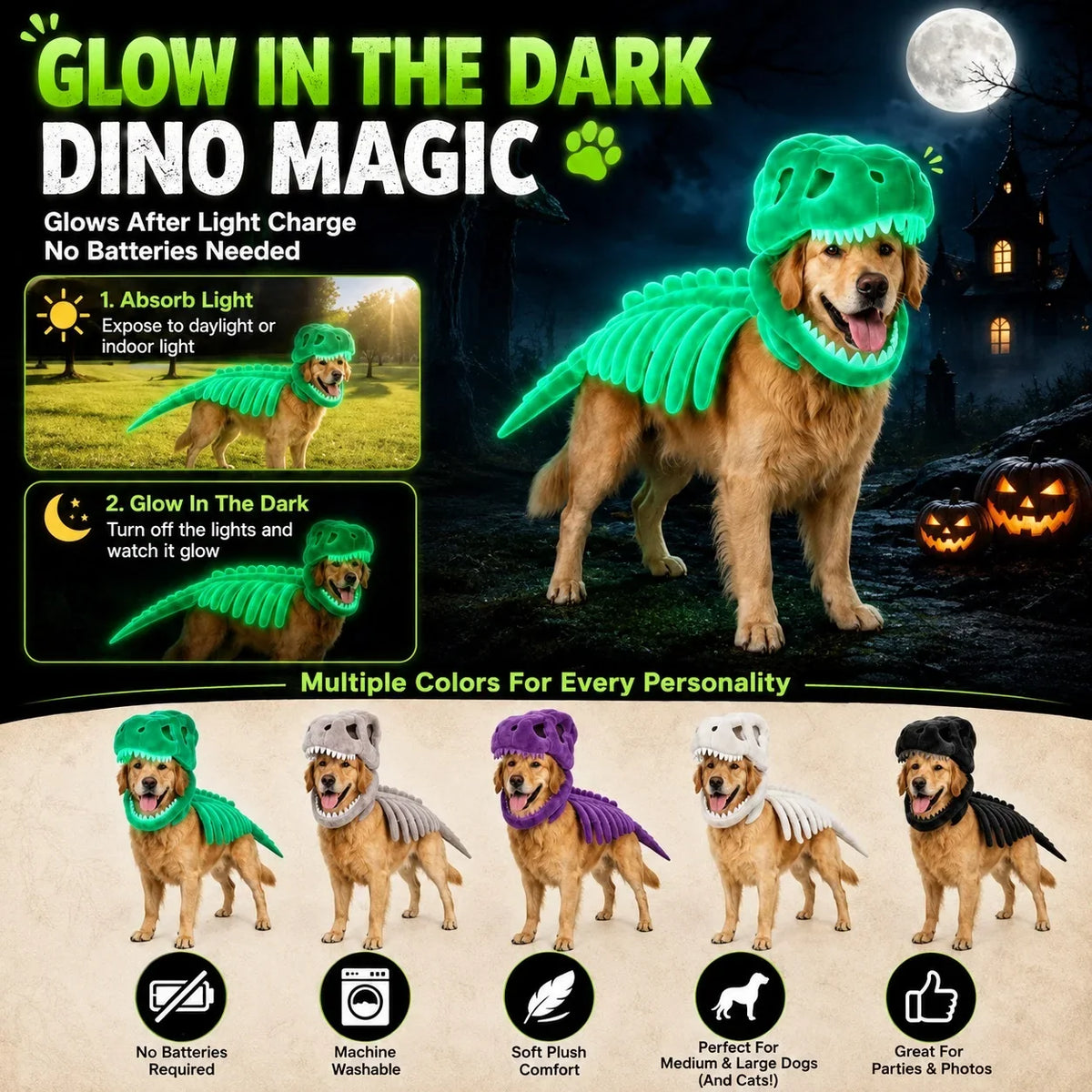 Dinosaur Skeleton Pet Costume — photo 6