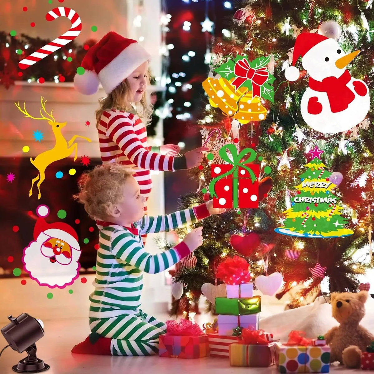 Christmas Projector Lights Outdoor with 16 Holiday Slides RGBW Wave Effects Remote Timer IP44 Cable — photo 8