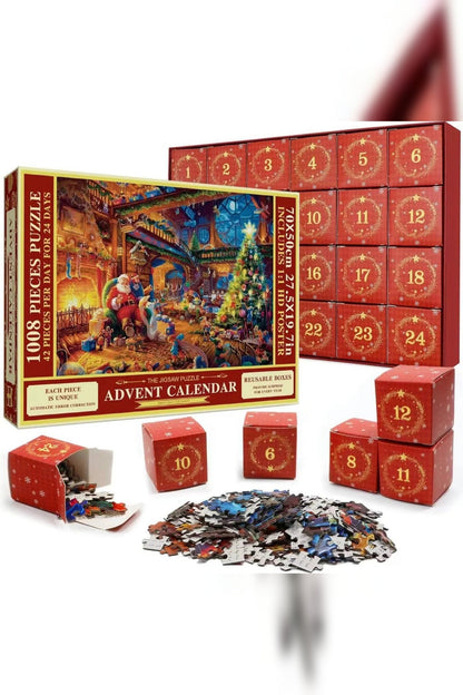 Jigsaw Advent Calendar 2026 – 1008 Pieces, One Christmas Picture — photo 2