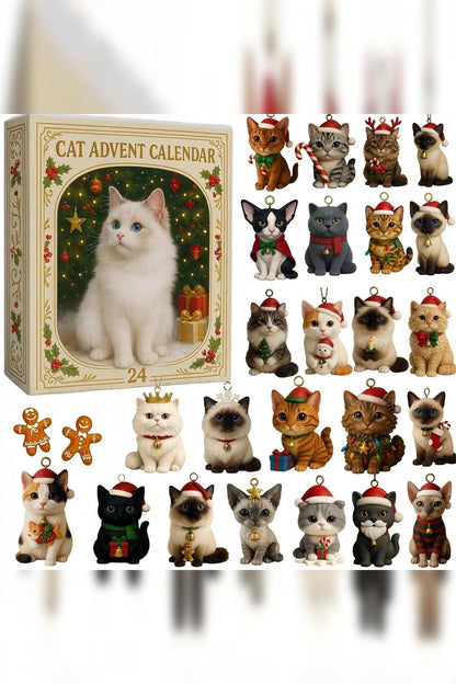 Cat Advent Calendar – 24 Acrylic Kitten Ornaments to Hang — photo 1