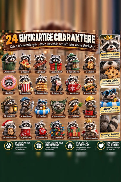 Raccoon Advent Calendar 2026 – 24 Collectible Figures — photo 2