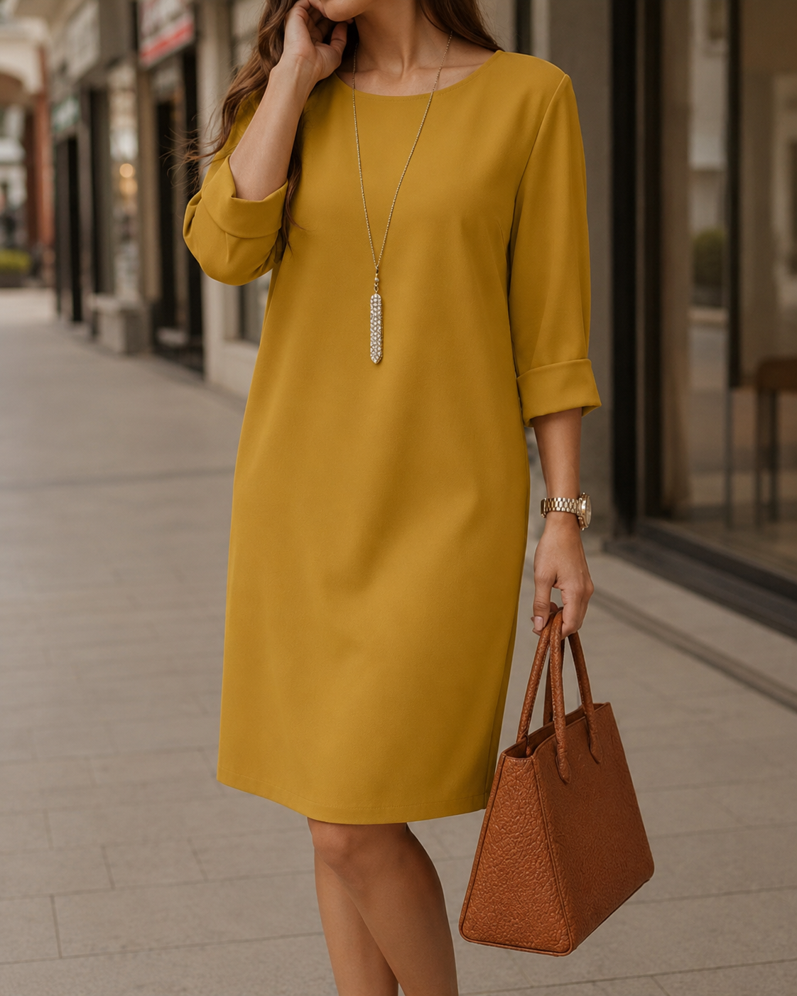 Flowy Midi Dress with a Smoothing, Tummy-Flattering Fit — photo 7