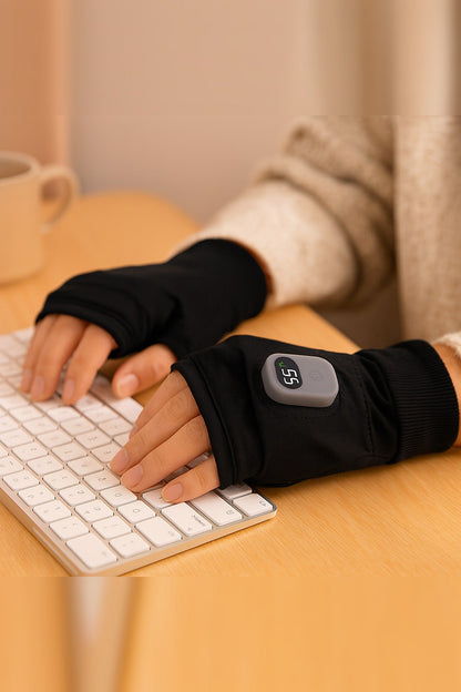 Heated Fingerless Gloves – USB Rechargeable, Adjustable Heat, Soft Lining — photo 2