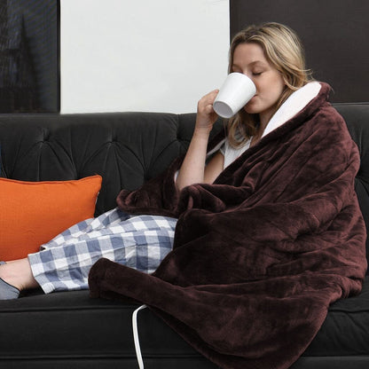 Electric Heated Flannel Blanket 59 x 50 in – 6 Heat Settings, 1–8 Hour Timer, Overheat Protection, Machine Washable — photo 6