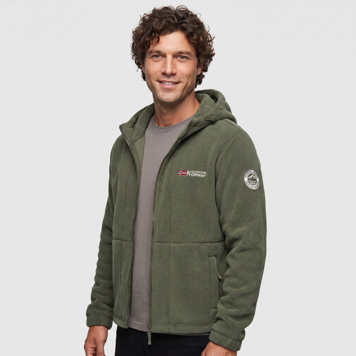 Men's Windproof Hooded Fleece Jacket for Walking & Hiking — photo 33