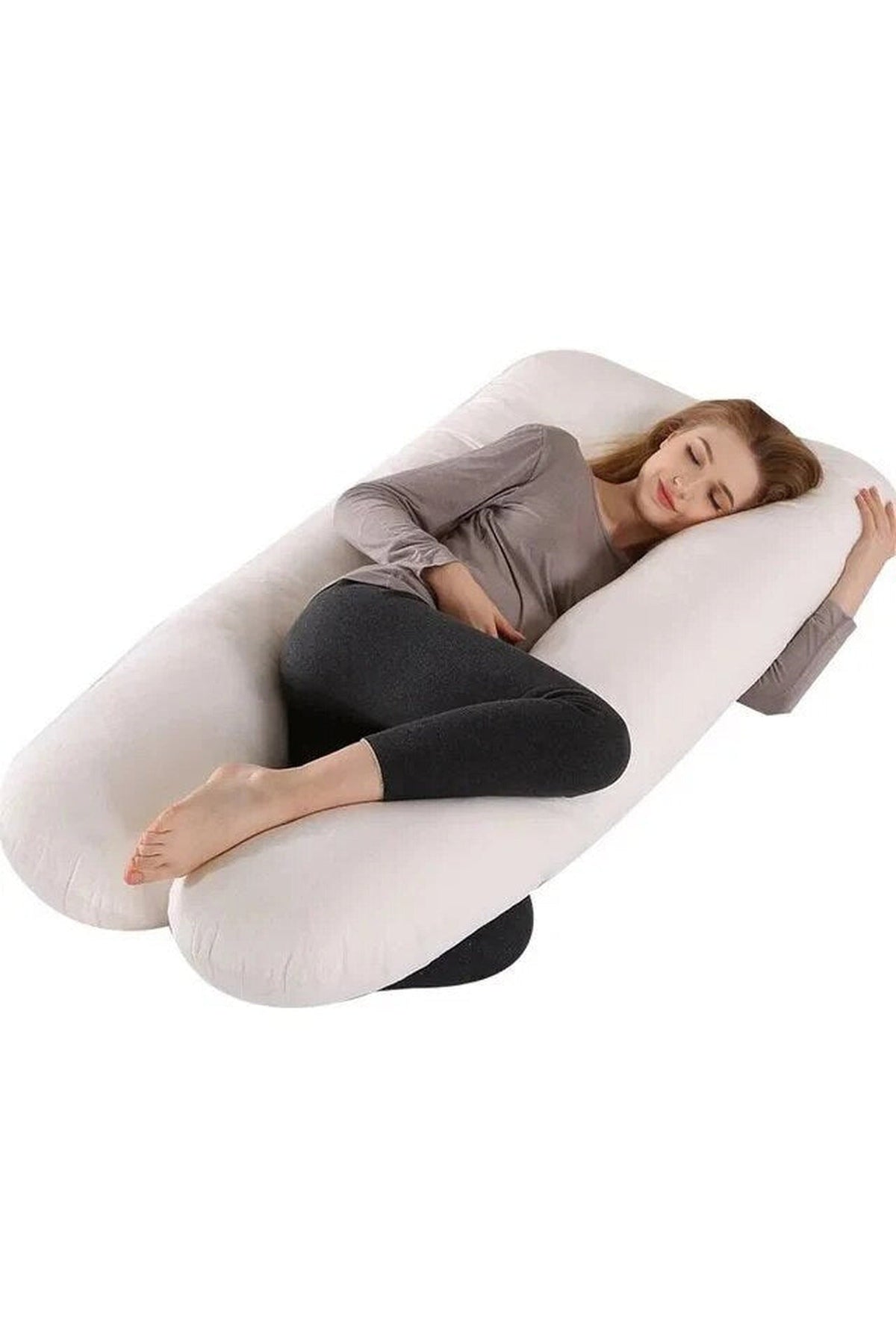 Body Pillow – Ergonomic Support, Removable Cover — photo 9