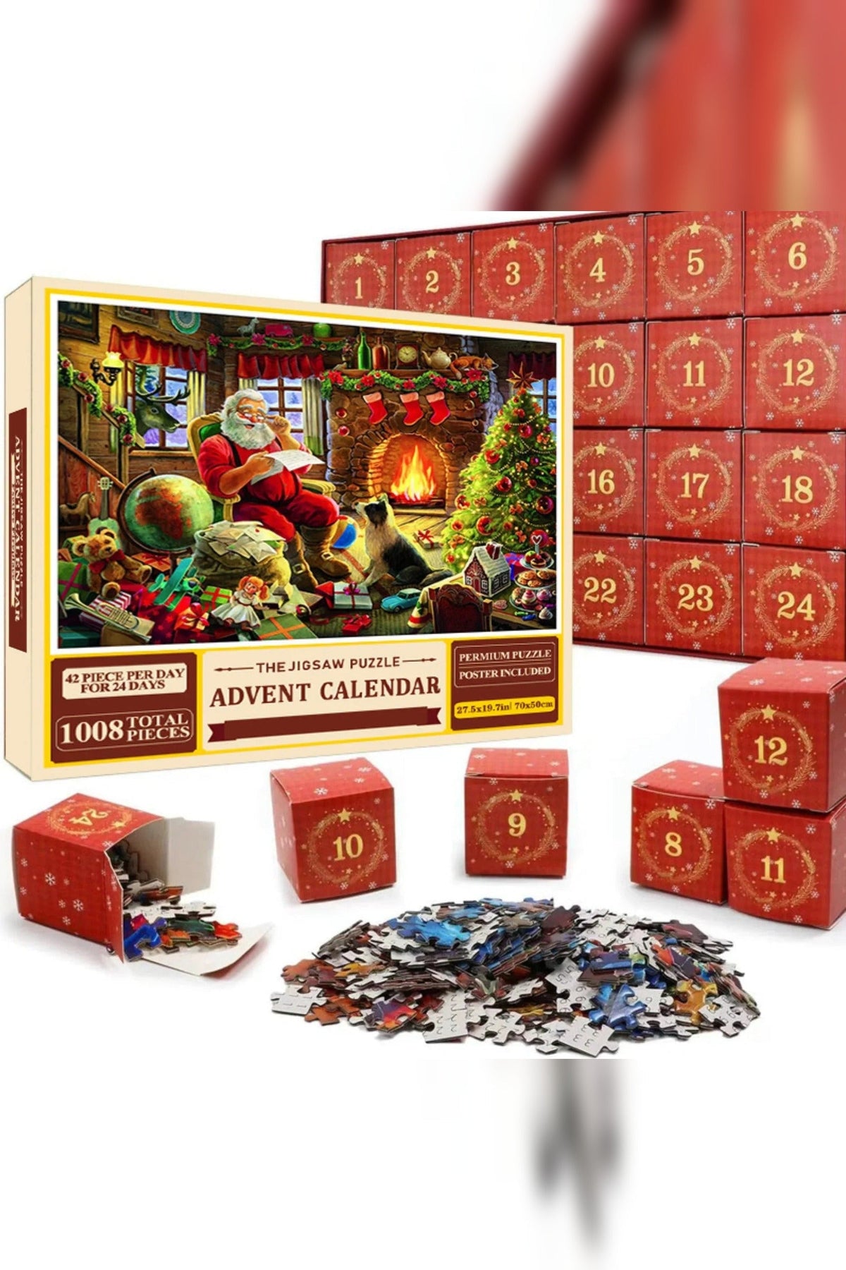 Jigsaw Advent Calendar 2026 – 1008 Pieces, One Christmas Picture — photo 6