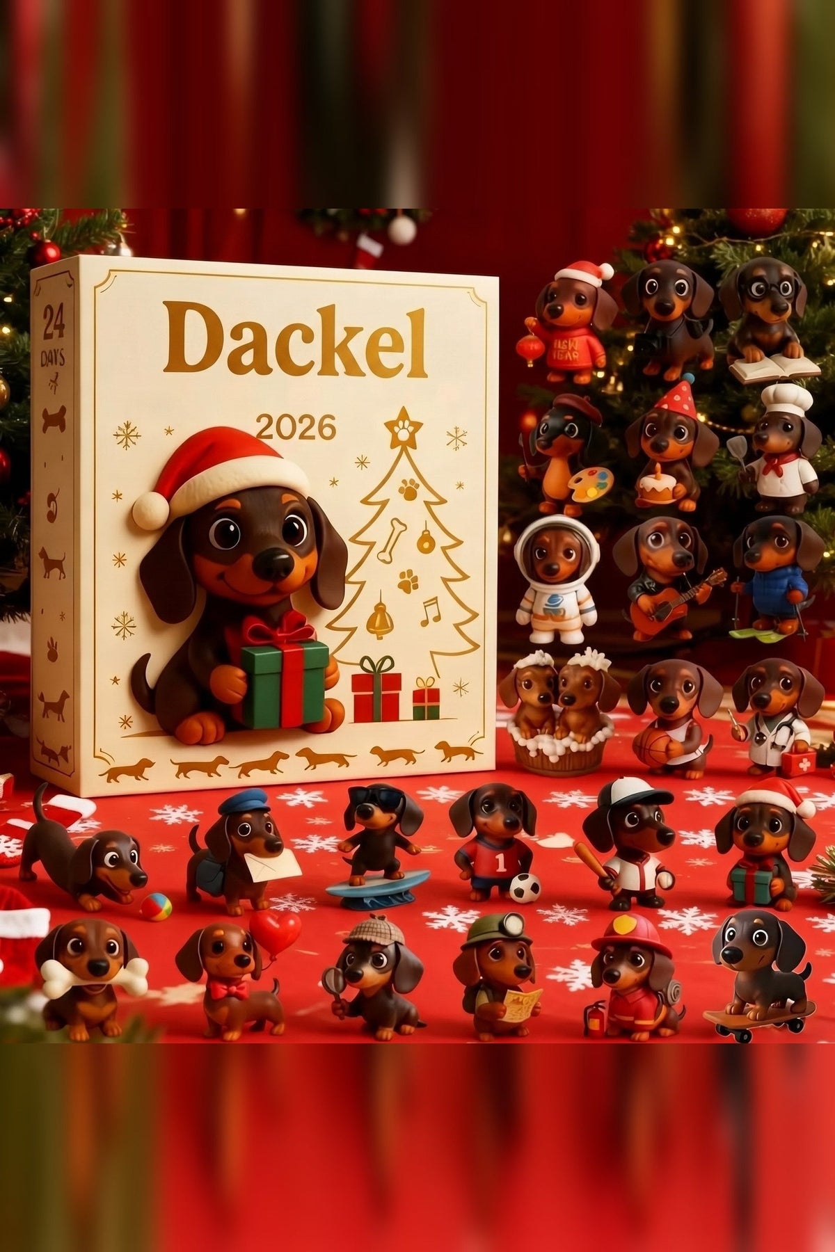 Dachshund Advent Calendar 2026 – 24 Acrylic Pendants for Dog Lovers — photo 2