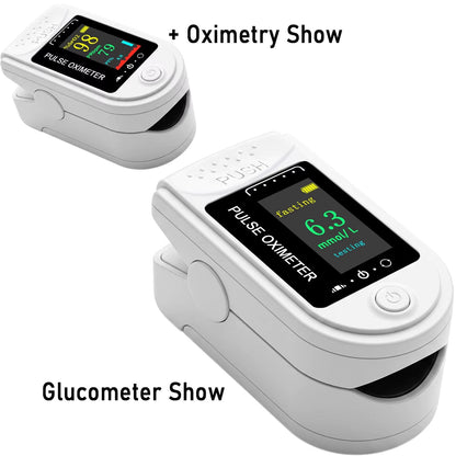 Fingertip Health Monitor – Glucose and Oxygen Tracking, White — photo 2