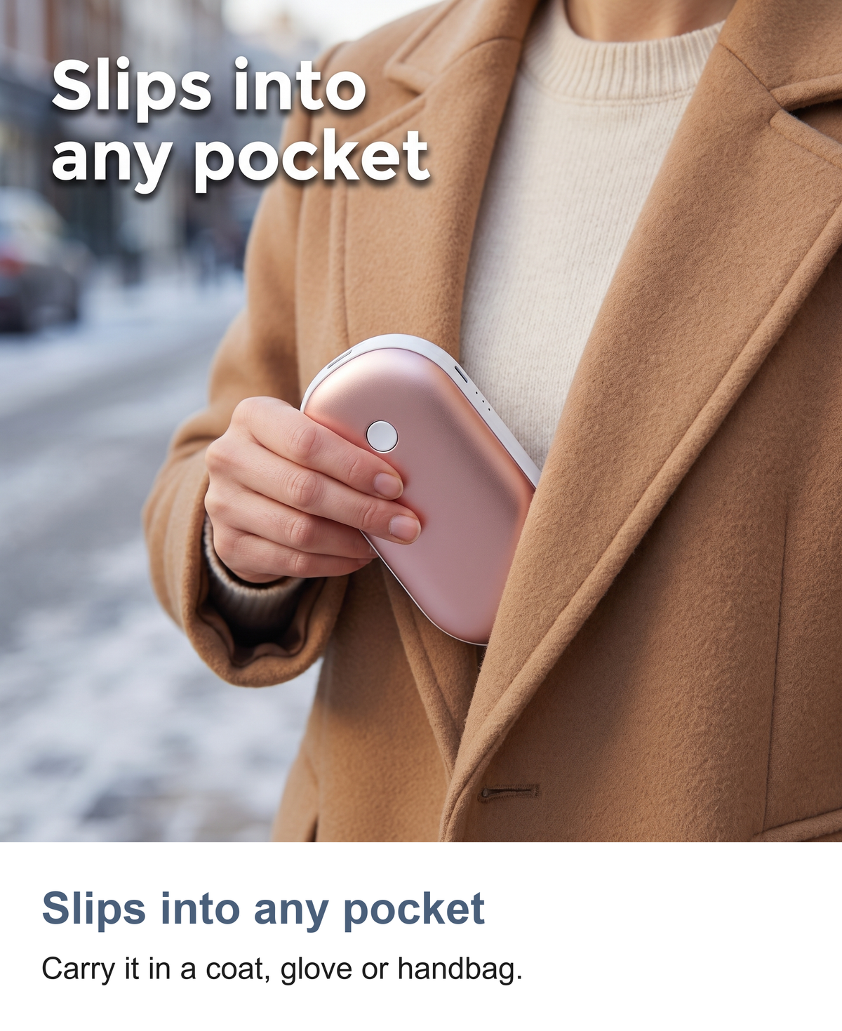 Rechargeable Hand Warmers, 2 Pack Pebble Hand Warmer and Power Bank — photo 14