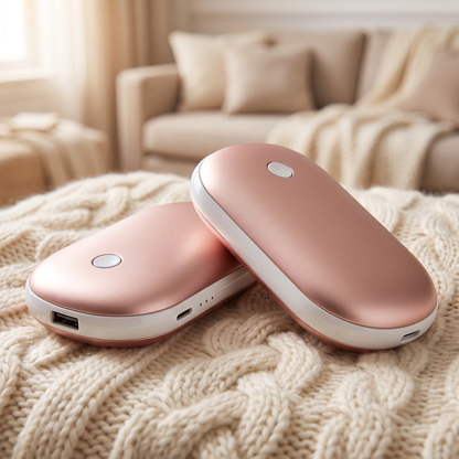 Rechargeable Hand Warmers, 2 Pack Pebble Hand Warmer and Power Bank — photo 1
