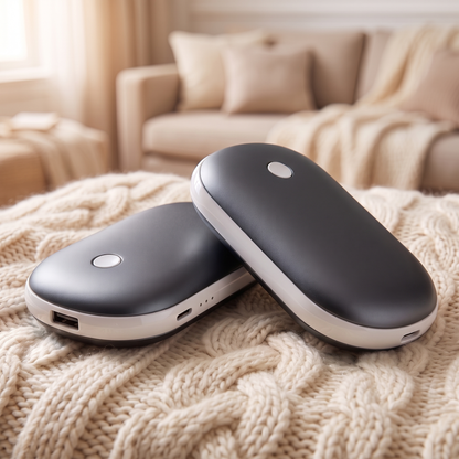 Rechargeable Hand Warmers, 2 Pack Pebble Hand Warmer and Power Bank — photo 5
