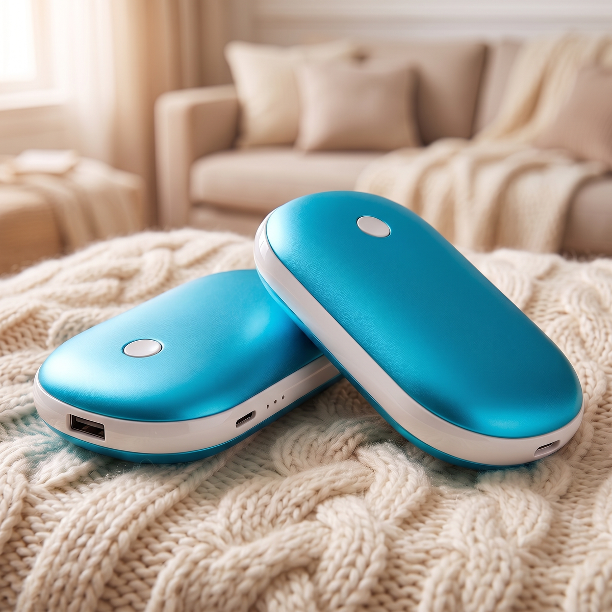 Rechargeable Hand Warmers, 2 Pack Pebble Hand Warmer and Power Bank — photo 4