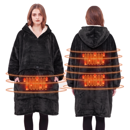 Heated Hoodie Blanket, Oversized Wearable Blanket with 3 Heating Zones — photo 2