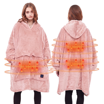 Heated Hoodie Blanket, Oversized Wearable Blanket with 3 Heating Zones — photo 4