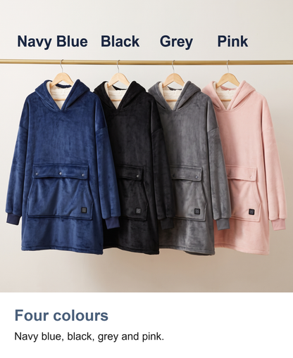 Heated Hoodie Blanket, Oversized Wearable Blanket with 3 Heating Zones — photo 9