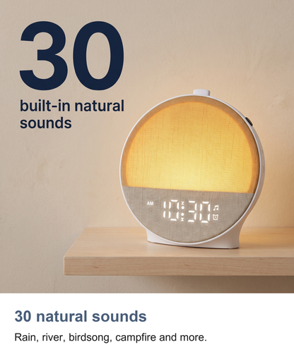 Sunrise Clock with Bluetooth Speaker, Wake Up Light and 30 Sounds — photo 3