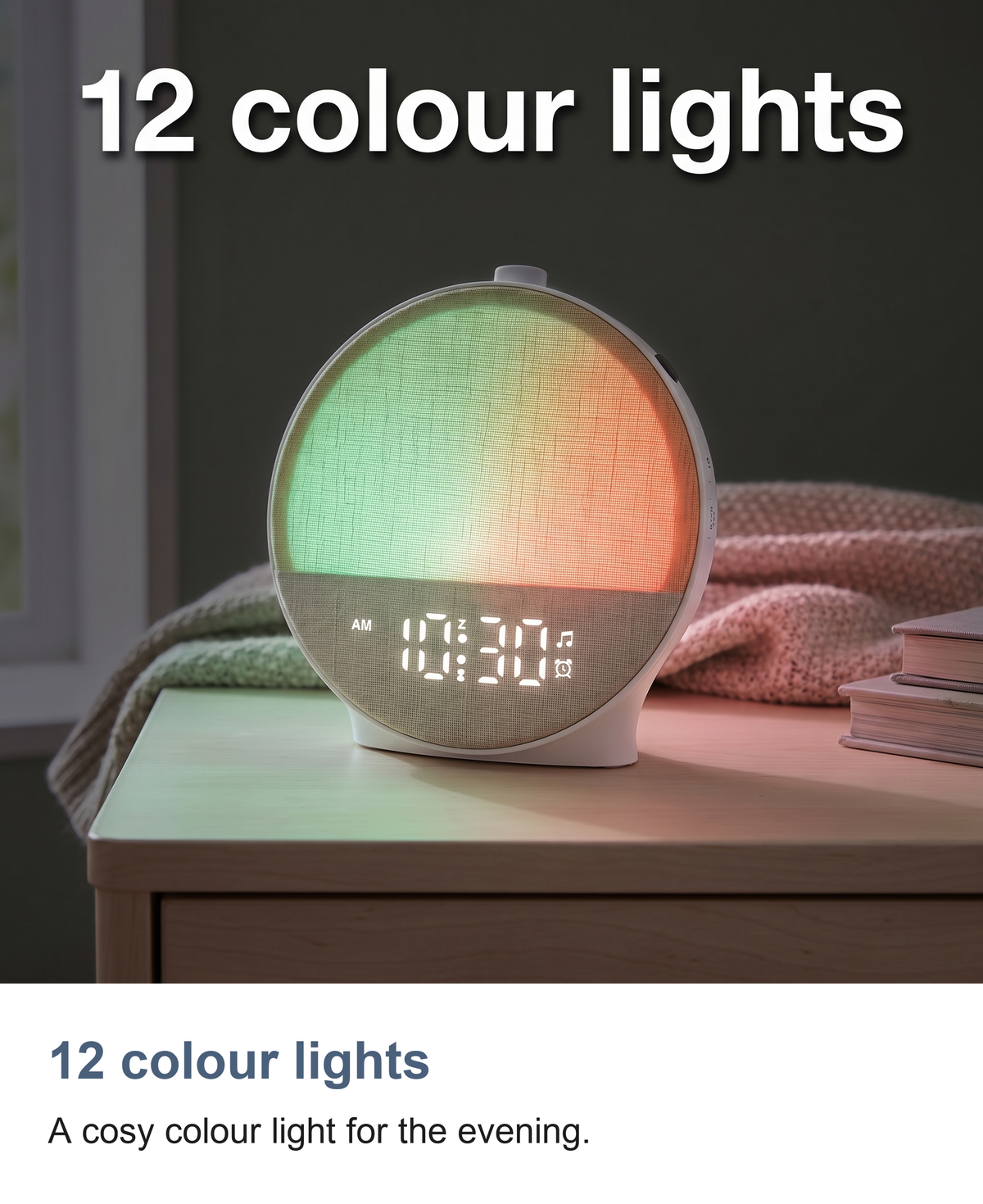 Sunrise Clock with Bluetooth Speaker, Wake Up Light and 30 Sounds — photo 5