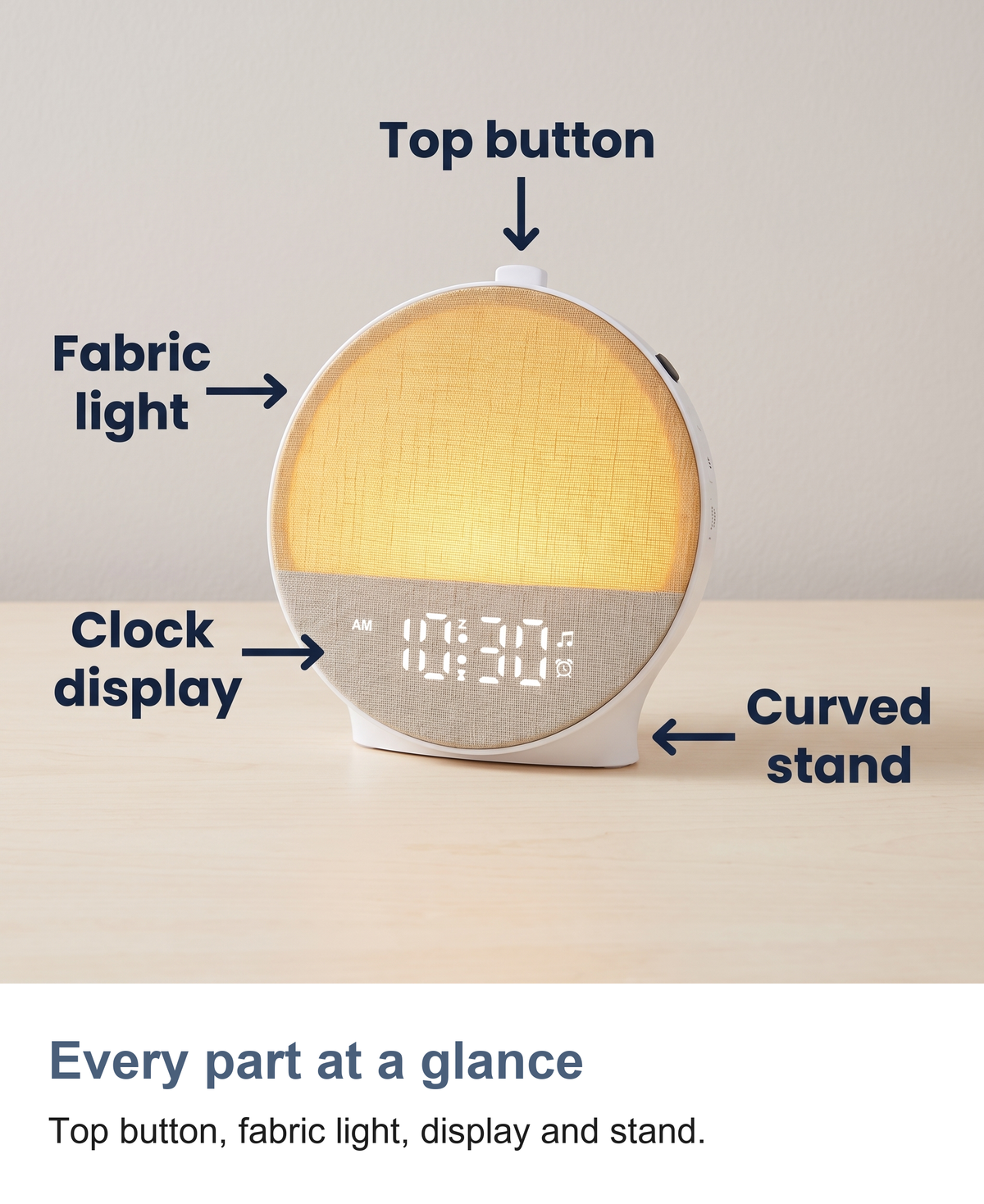 Sunrise Clock with Bluetooth Speaker, Wake Up Light and 30 Sounds — photo 6