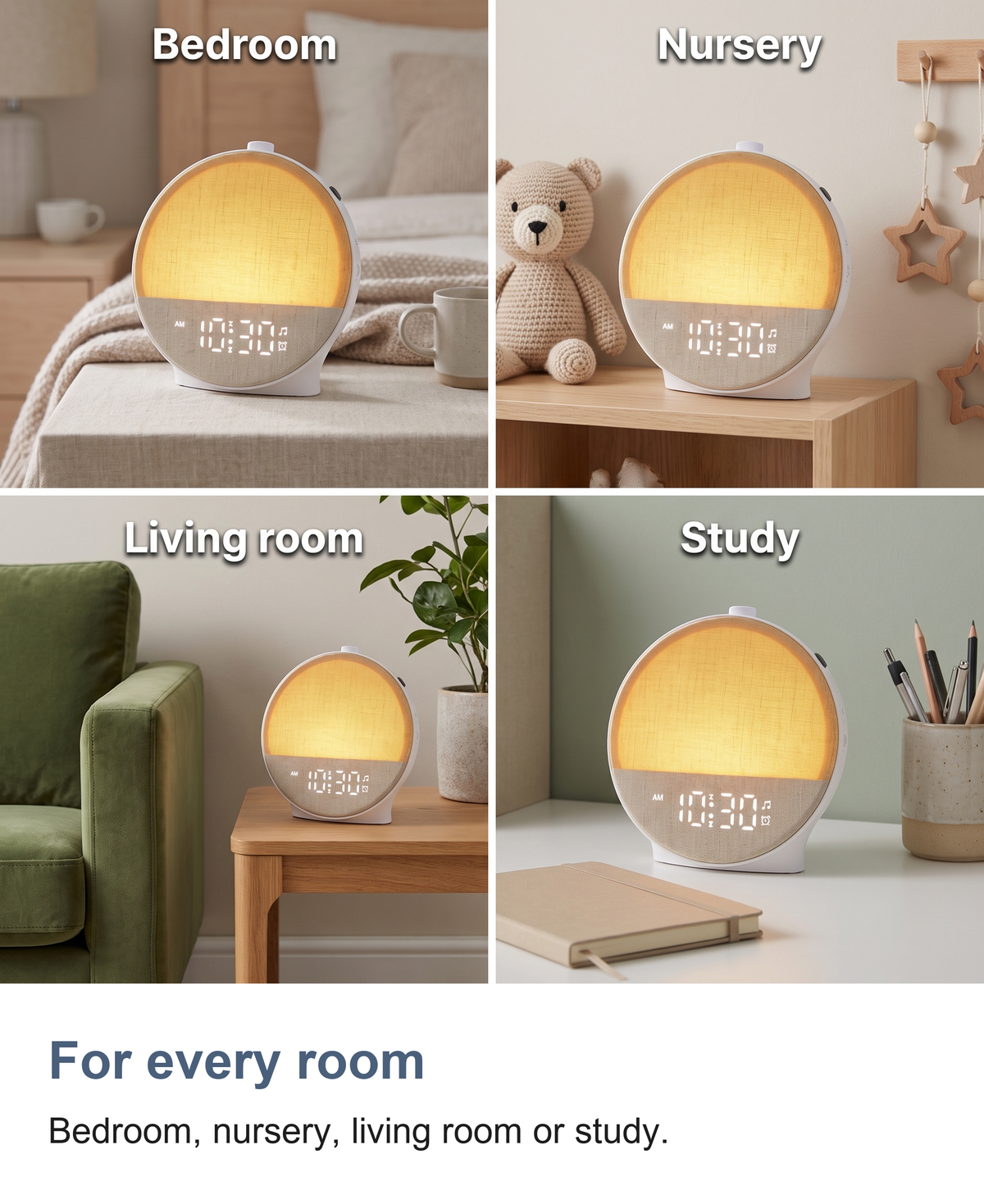 Sunrise Clock with Bluetooth Speaker, Wake Up Light and 30 Sounds — photo 8