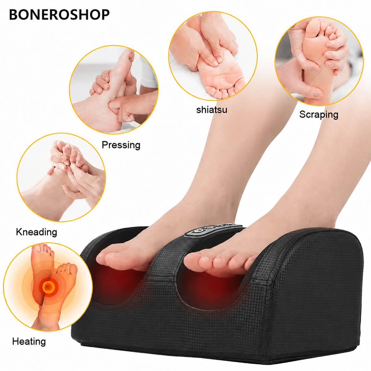 3D Shiatsu Electric Foot Massager with Heat — photo 3