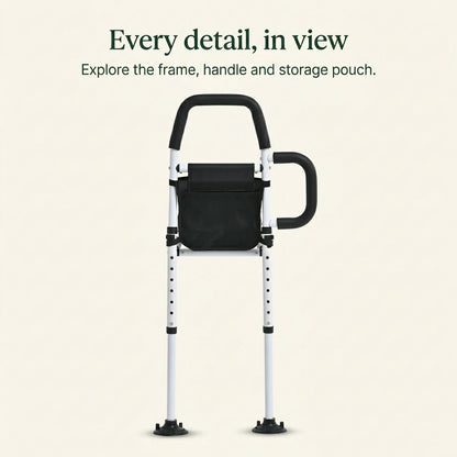 Perdepo™ - Bedside Support Rail | Adjustable Bed Assist for Seniors