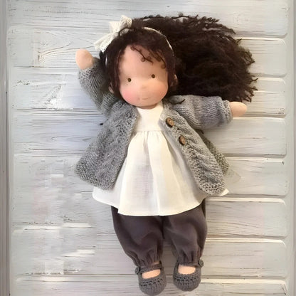 Handmade Waldorf Doll – Soft Plush Toy, Natural Cotton & Wool, Hypoallergenic — photo 23