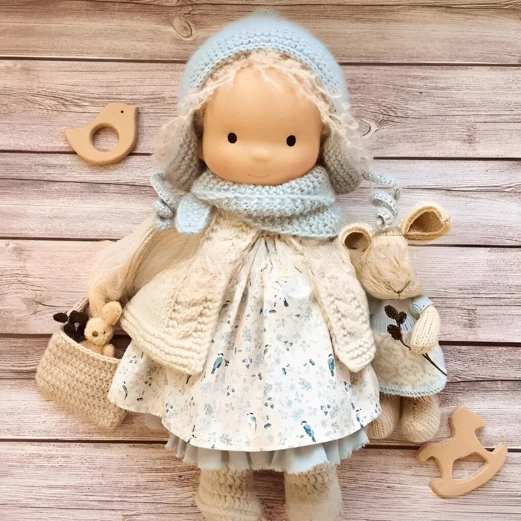 Handmade Waldorf Doll – Soft Plush Toy, Natural Cotton & Wool, Hypoallergenic — photo 27