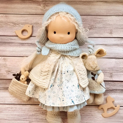 Handmade Waldorf Doll – Soft Plush Toy, Natural Cotton & Wool, Hypoallergenic — photo 27