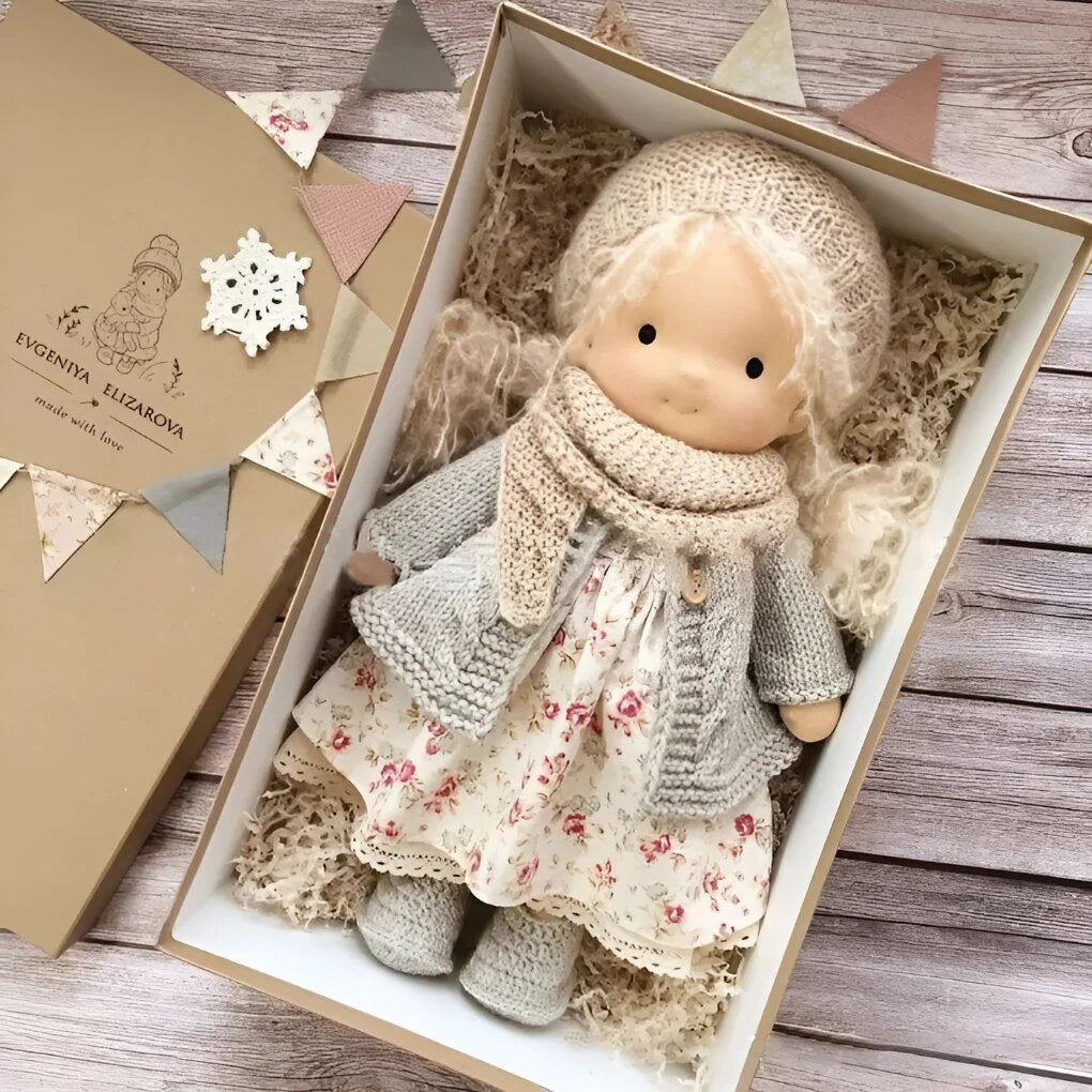Handmade Waldorf Doll – Soft Plush Toy, Natural Cotton & Wool, Hypoallergenic — photo 31