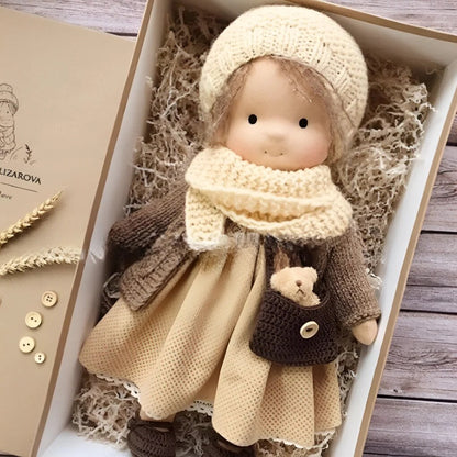 Handmade Waldorf Doll – Soft Plush Toy, Natural Cotton & Wool, Hypoallergenic — photo 34