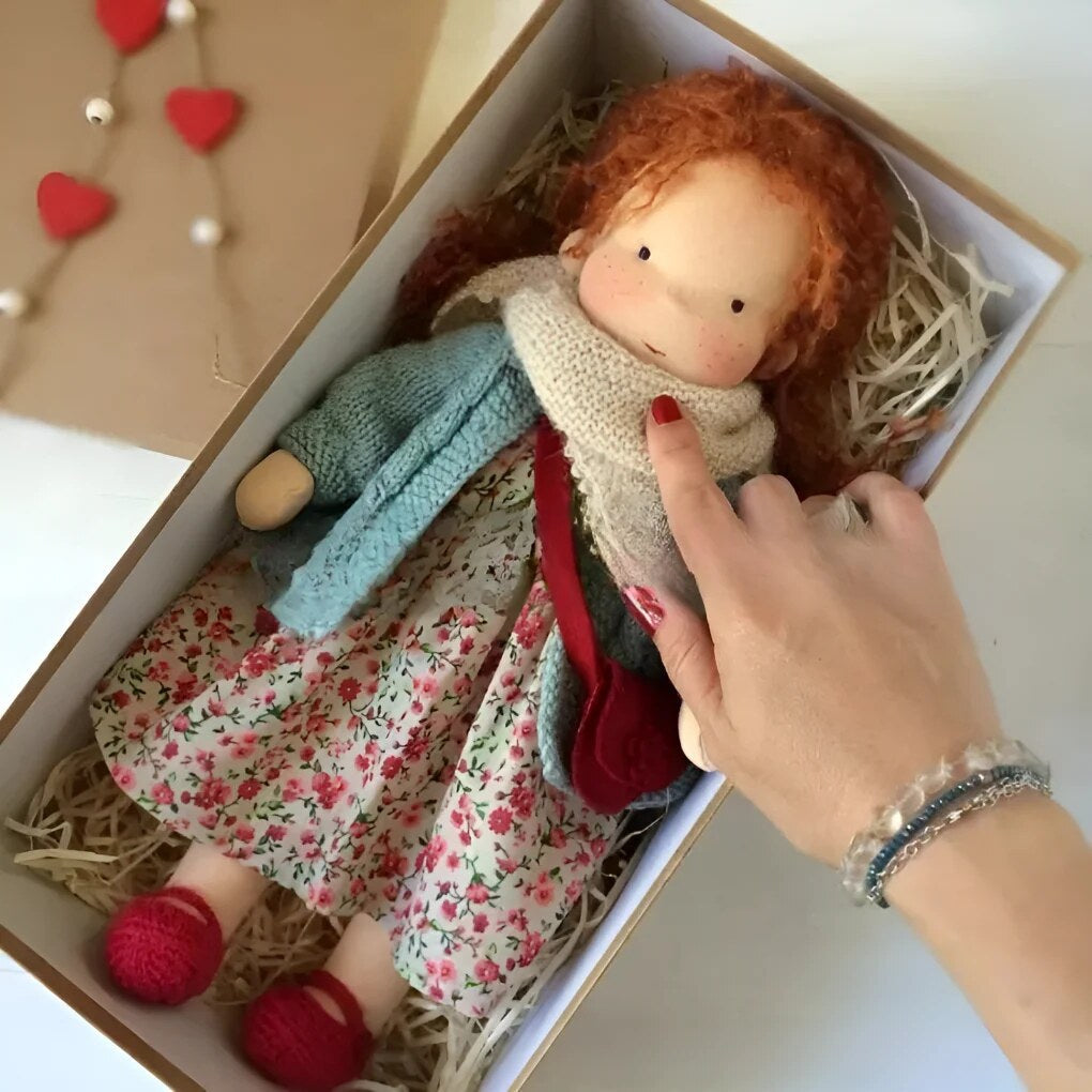 Handmade Waldorf Doll – Soft Plush Toy, Natural Cotton & Wool, Hypoallergenic — photo 35