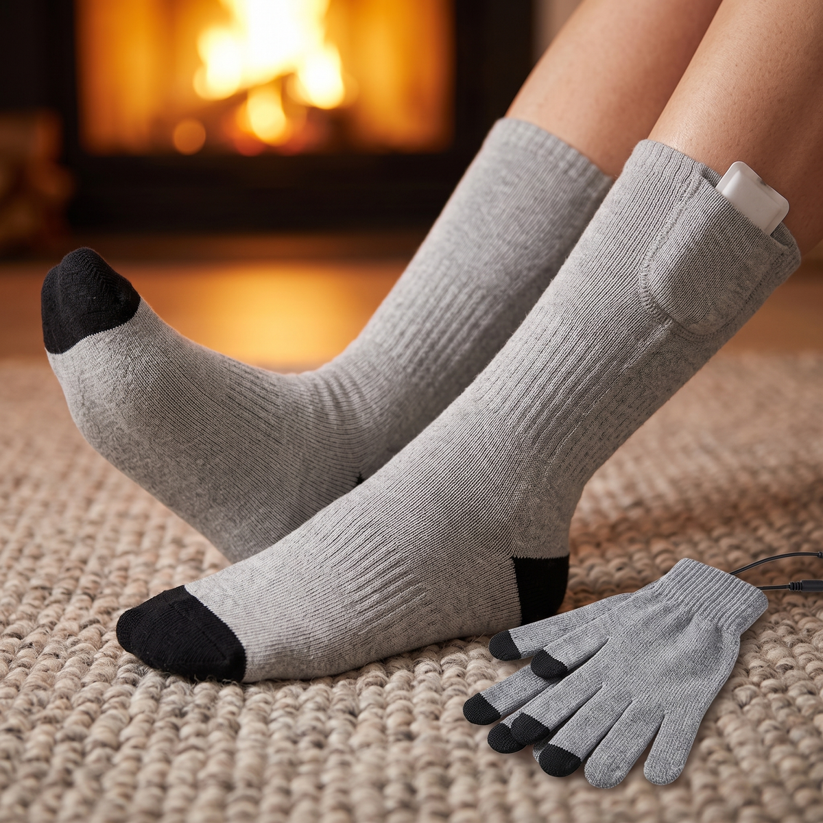Rechargeable Heated Socks - Electric Thermal Foot Warmers with Toe Heating Zones — photo 18