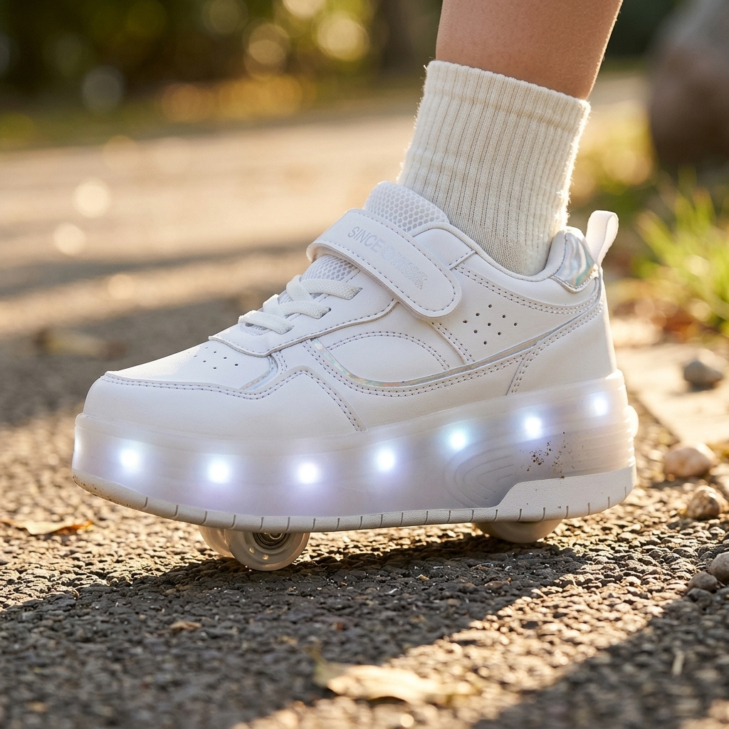 Children's Roller Sneakers with Retractable Wheels and Rechargeable LED Light-Up Sole — photo 17