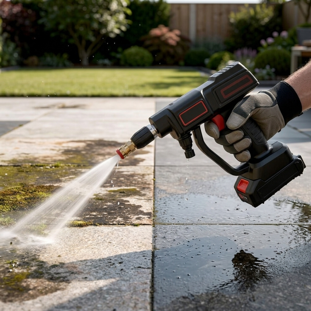 Cordless Battery-Powered Pressure Washer | Portable Outdoor Surface Cleaner, Adjustable Spray — photo 1