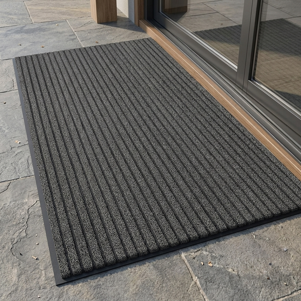 Weatherproof Outdoor Doormat with Non-Slip Backing and Dirt-Trapping Woven Surface — photo 1